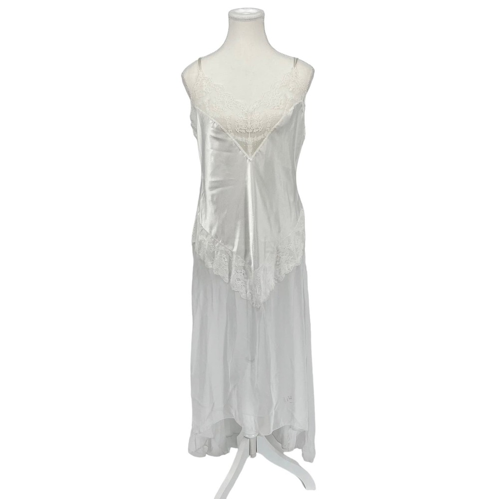 Vintage Nightgown & Robe Set Me 2 Sleepwear White ILGWU Women’s Large - Picture 5 of 16